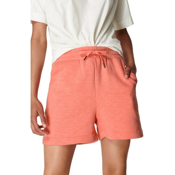 Sweaty Betty Blush Pink Essentials High Waist Longline Sweat Shorts - Picture 1 of 11